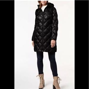 Michael Kors quilted lightweight coat black S